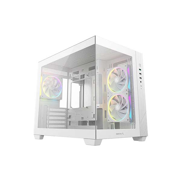 DEEPCOOL CG330 3F Micro-ATX Compact PC Case (White)