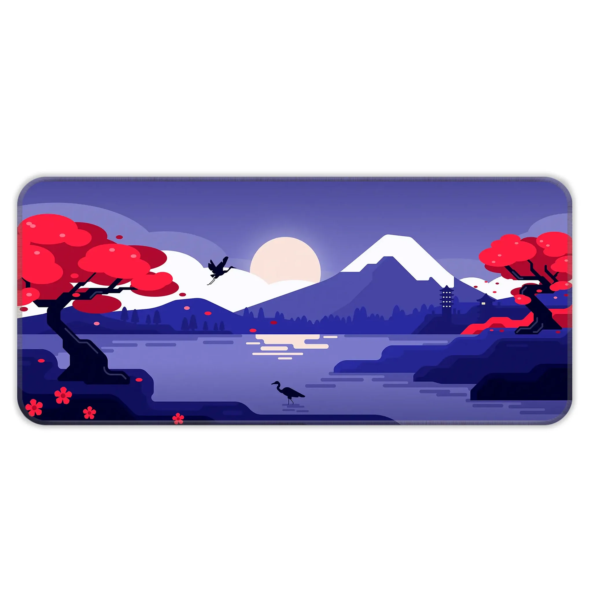 Mountains Art – Purple – E-XL Mousepad