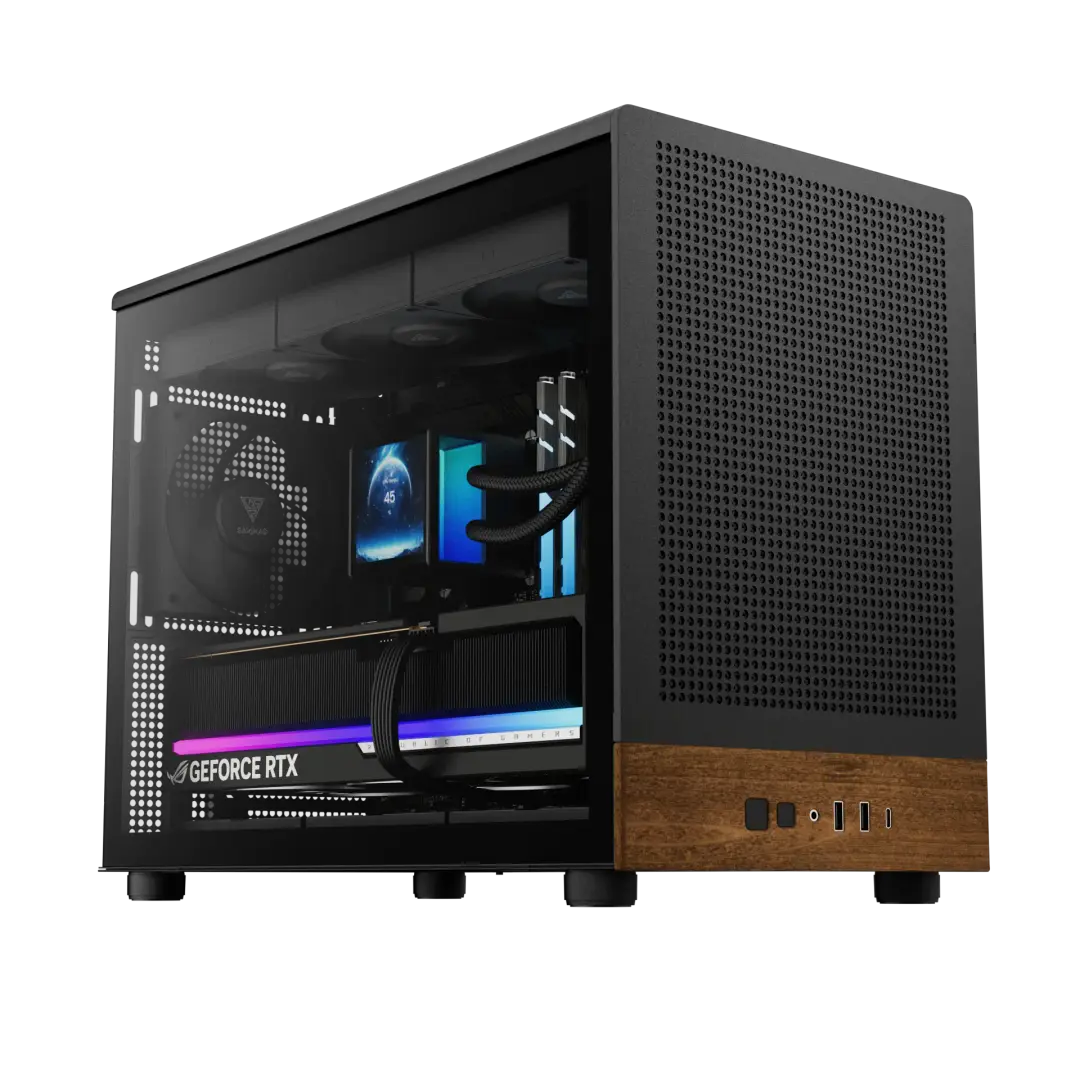 GAMDIAS ATHENA M4M SERIES Micro-Tower Case (Wood)