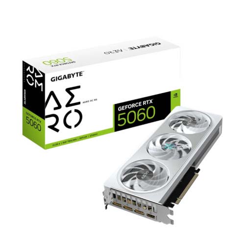 Gigabyte GeForce RTX 5060 Aero OC 8GB GDDR7 Graphic Card GV-N5060AERO OC-8GD