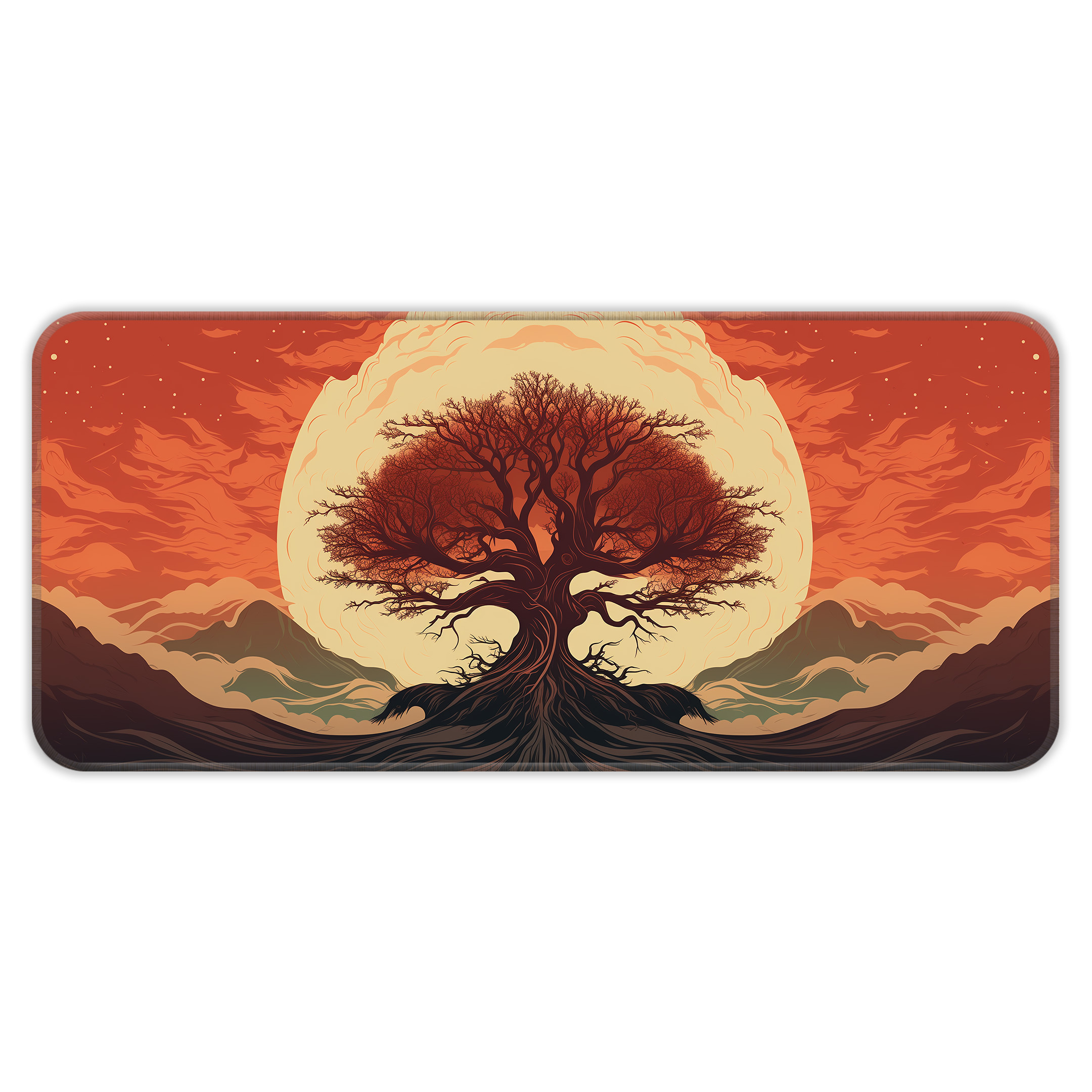 Red Tree Abstract – XXL Mousepad
