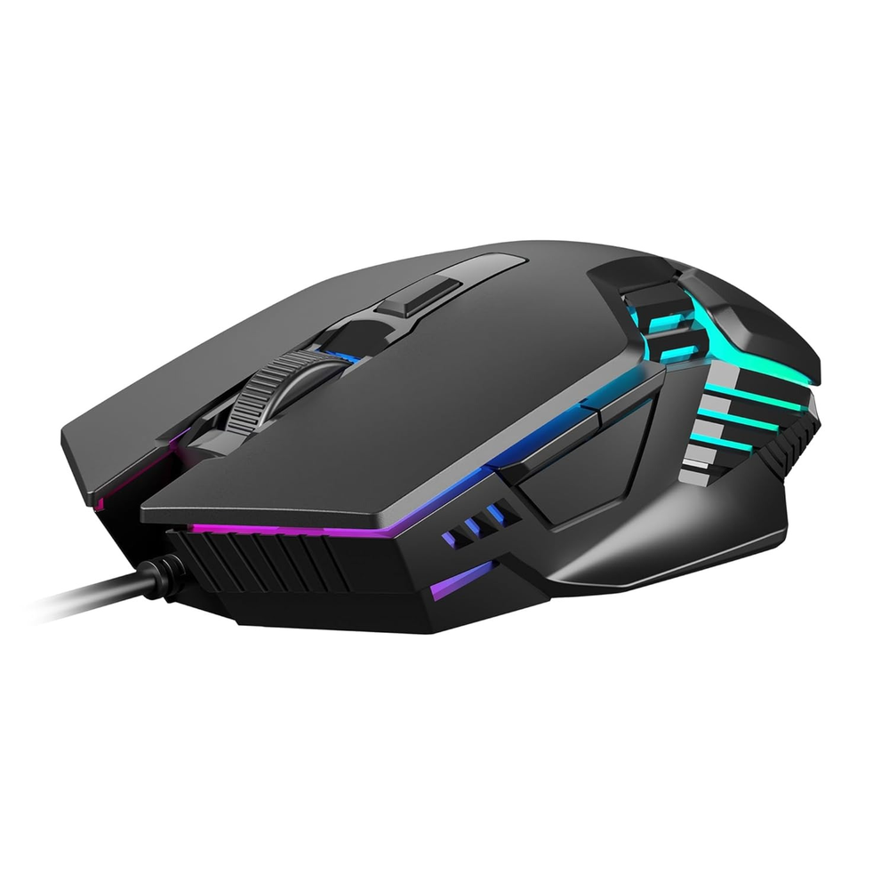 GAMDIAS AURA GS4 Multicolor Gaming Mouse (3600 DPI, 6 Buttons, Black)