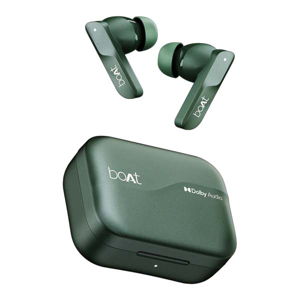 Boat Airdopes 800, Dolby Audio, Adaptive EQ by Mimi TWS Ear Buds Wireless Earphones with mic (Interstellar Green)
