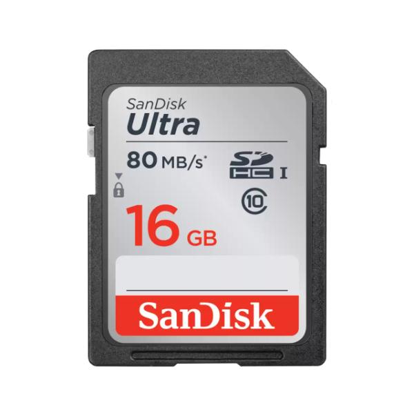 SanDisk Ultra SDHC UHS-I card and SDXC UHS-I card – 16GB