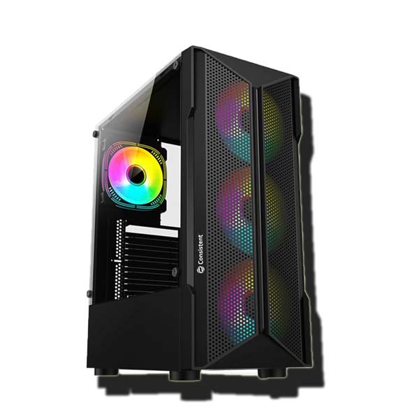 Consistent Inferno Gaming Cabinet 2002 | Support : Micro ATX/ Mini ATX / ATX Motherboard | Case Size(+Front panel): 350*185*410mm | Side Panel : Left Aryclic ,Right 0.4mm SPCC