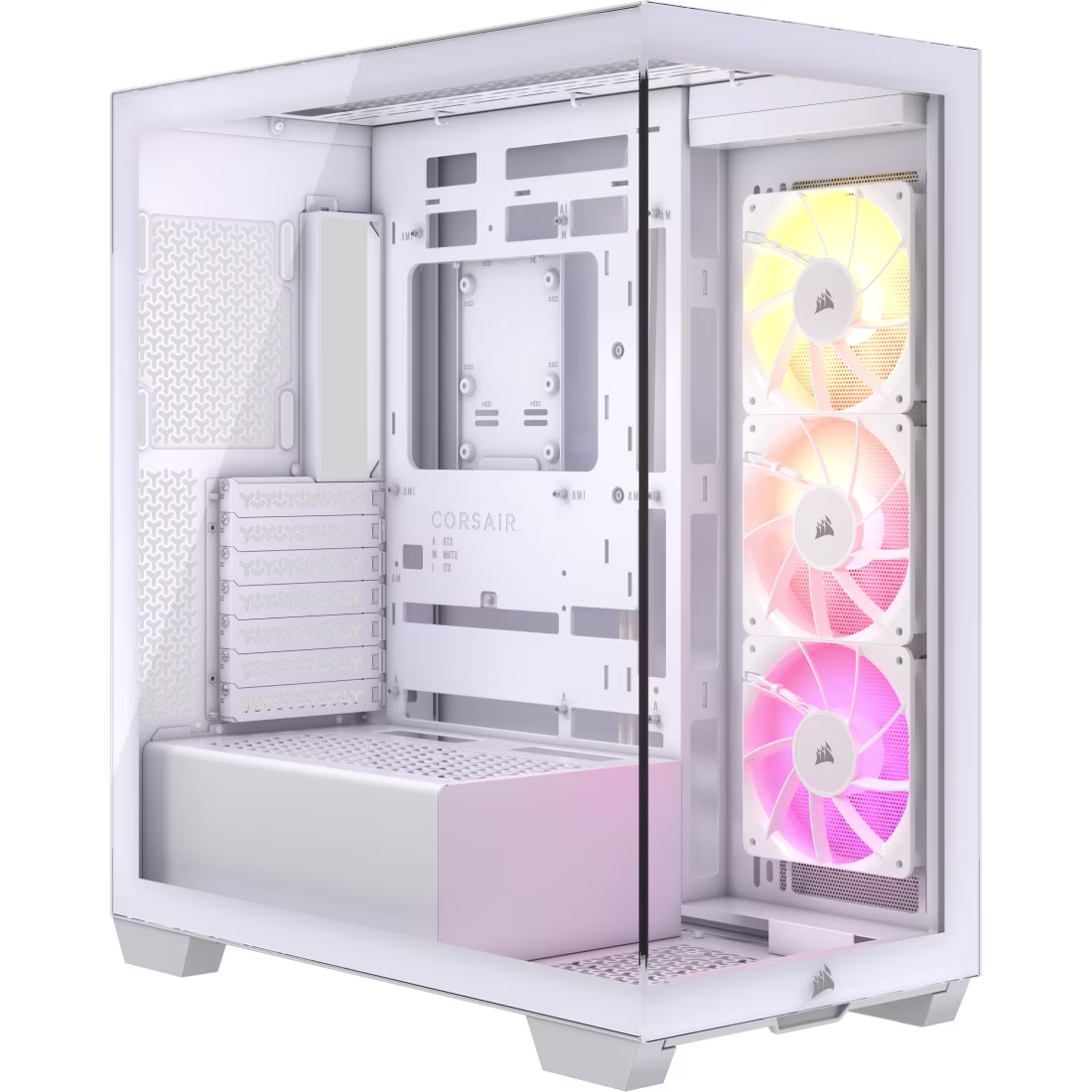 CORSAIR 3500X ARGB Tempered Glass Mid-Tower PC Case (White)