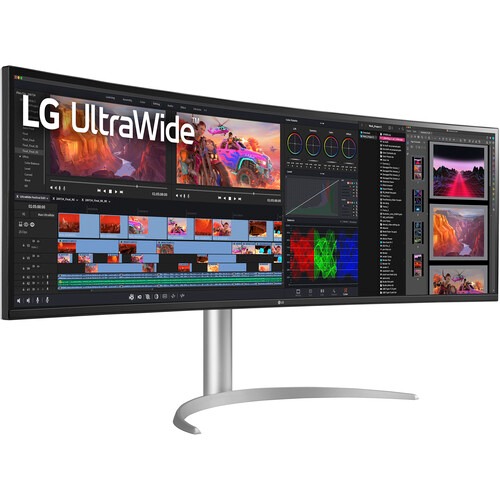 LG UltraWide 49WQ95C-W 49″ Dual QHD HDR 144 Hz Curved Monitor