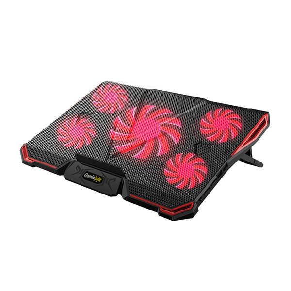 Cosmic Byte Asteroid Laptop Cooling Pad, Adjustable Height – RED LED