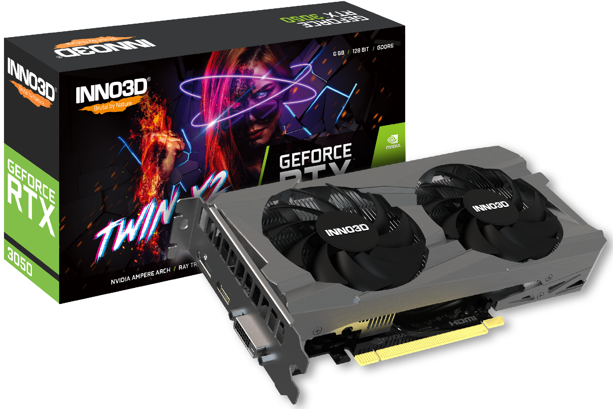 INNO3D GEFORCE RTX 3050 TWIN X2 6GB GRAPHICS CARD