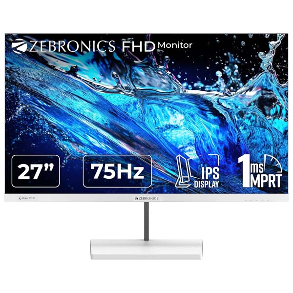 ZEBRONICS ZEB-S27A 27″ (68.5cm) 75HZ FHD 1920×1080 LED Monitor