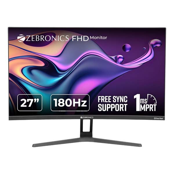 Zebronics ZEB-S27B 27 inch FHD 1080p Curved (1500R) 180Hz Gaming Monitor
