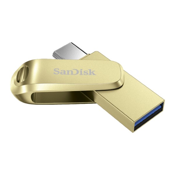 SanDisk Ultra Dual Drive Luxe USB Type-C Flash Drive – 64GB (Gold)