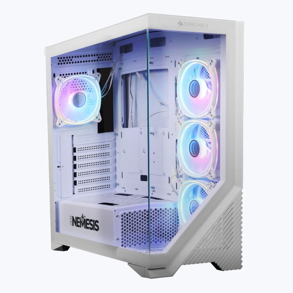 ZEBRONICS Nemesis Premium Gaming Cabinet – White