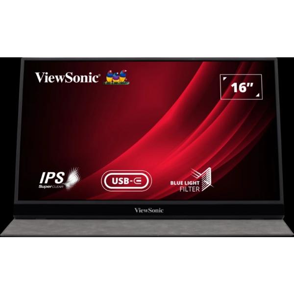 ViewSonic VG1655 16″ FHD Portable Monitor IPS 60Hz Silver