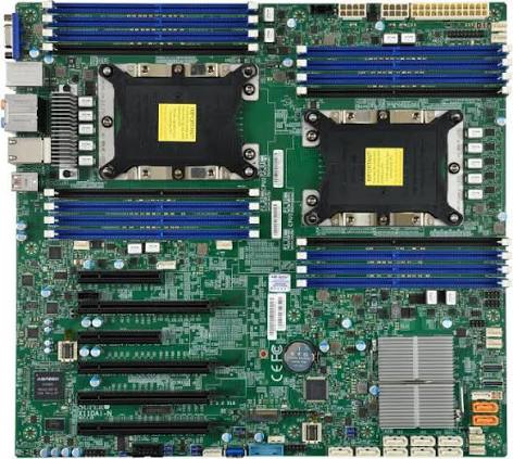 The Super X11DAi-N motherboard supports dual Intel® Xeon 81xx/61xx/51xx/41xx/31xx Series (Socket P) processors with a TDP (Thermal Design Power) of up to 205W and UPI (UltaPath Interconnect) of up to 10.4 GT/s. With the Intel® C621 PCH built-in